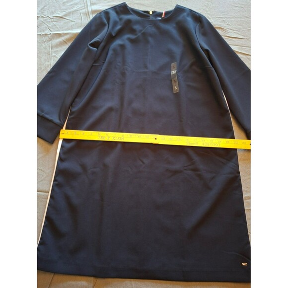 Tommy Hilfiger Angela Shift Knee Dress, Size Large, Navy, NWT, MSRP $99.50 - Picture 4 of 10